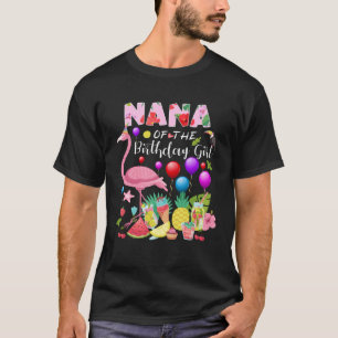 Camiseta Flamingo Cumpleaños Nana de la Flamina Chica de Cu