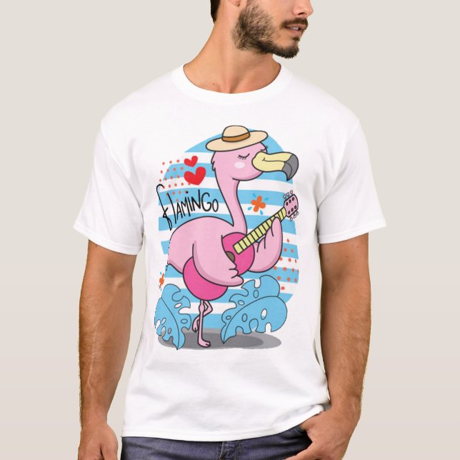 Camiseta Flamingo cutáneo 2 (Anverso)