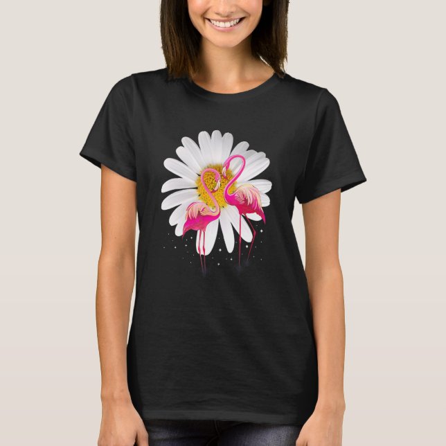 Camiseta Flamingo Daisy Flower Hippie Unity Day No bullying (Anverso)
