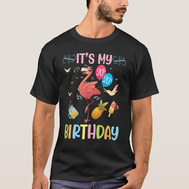 Camiseta Flamingo Dance Happy Me 20 años (Anverso)