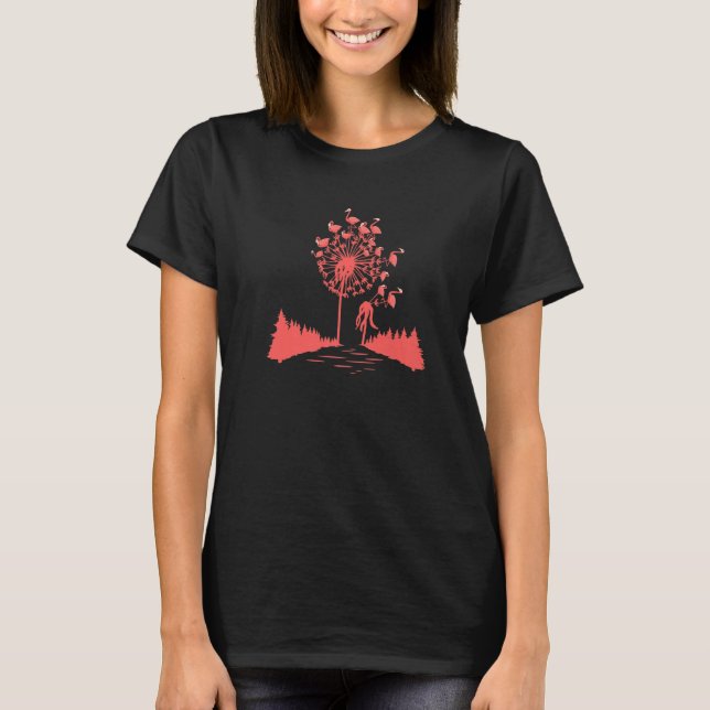 Camiseta Flamingo Dandelion Flamingos Premium (Anverso)