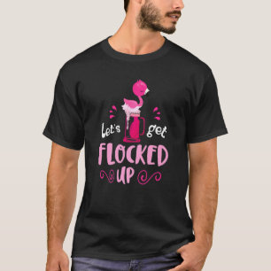 Camiseta Flamingo De Cerveza Rosada Que Se Volviera Fiesta