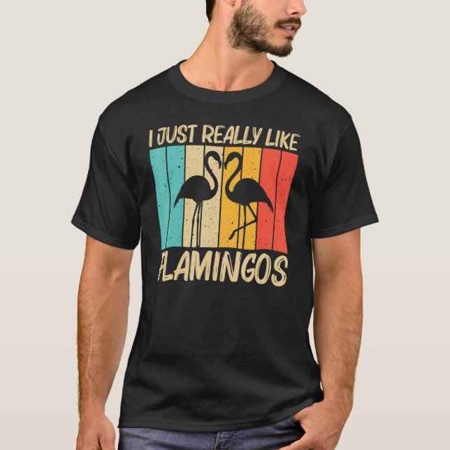 Camiseta Flamingo De Cuta Para Hombres Mujeres Flamingo (Anverso)