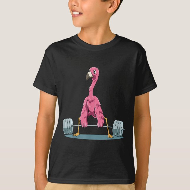 Camiseta Flamingo de elevación de pesas Flamingo (Anverso)