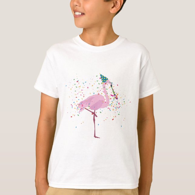 Camiseta Flamingo de fiesta - Animales con Fiesta (Anverso)