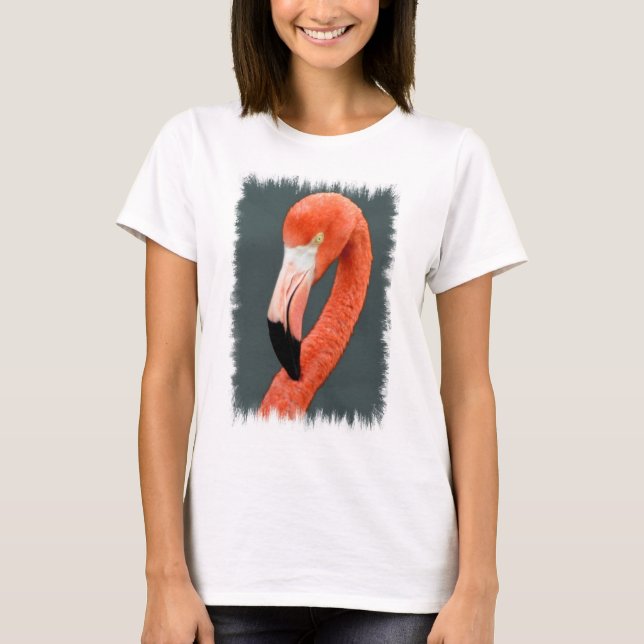 Camiseta Flamingo de manga larga brillante (Anverso)