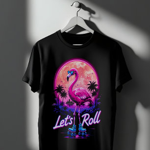 Camiseta Flamingo de patinaje sobre ruedas