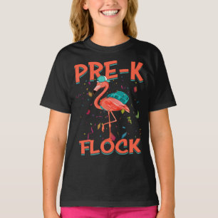 Camiseta Flamingo De Reloj Preuniversitario De Vuelta A La 