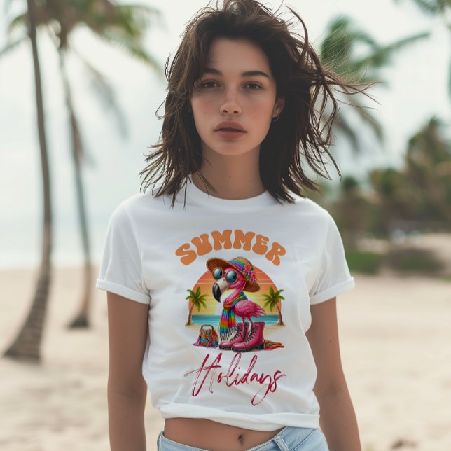 Camiseta Flamingo de vacaciones de verano (Subido por el creador)