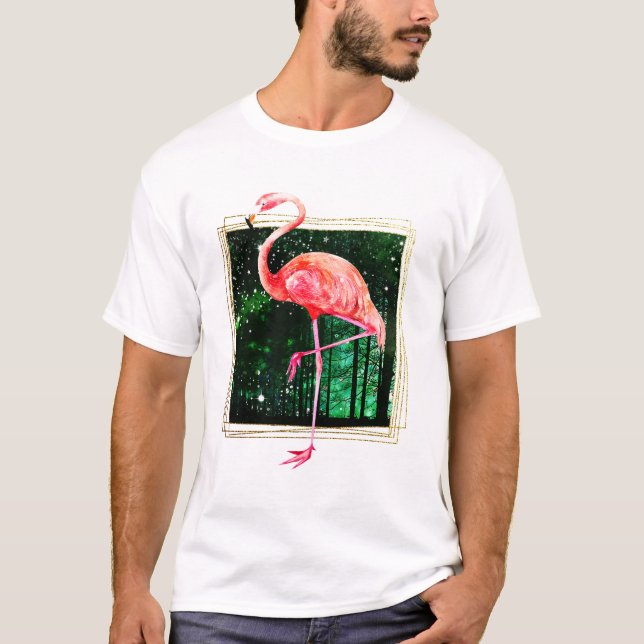 Camiseta Flamingo del bosque mágico (Anverso)