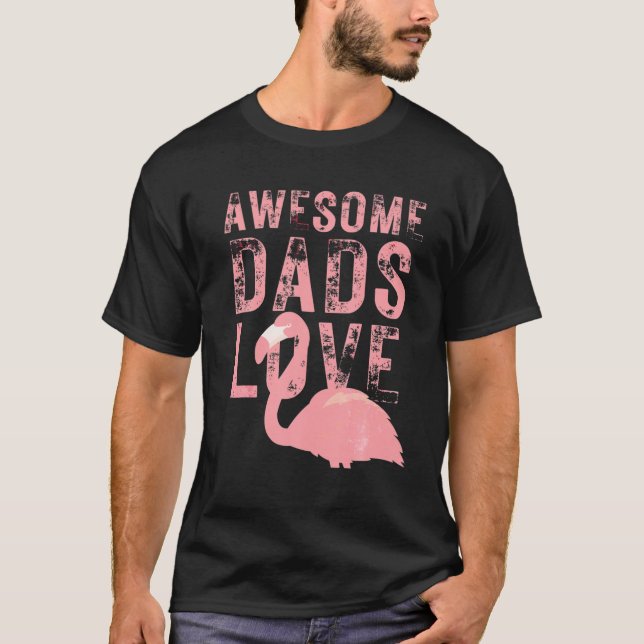Camiseta Flamingo del Día del Padre, padre maravilloso (Anverso)