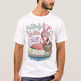 Camiseta Flamingo divertido de Pascua sintiendo huevo extra