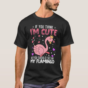 Camiseta Flamingo El día de San Valentín Cardíaco Animal Pa