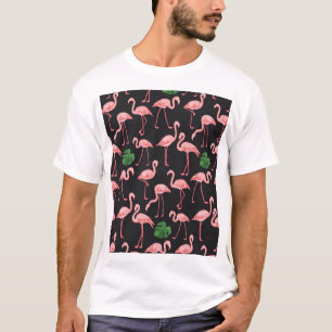 Camiseta Flamingo Elegance: Vieja Monstera Fusión.