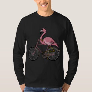 Camiseta Flamingo En Bicicleta Guay Bikers Funny Bicicleta
