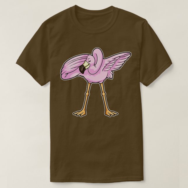 Camiseta Flamingo en Hip Hop Dance Dab (Diseño del anverso)