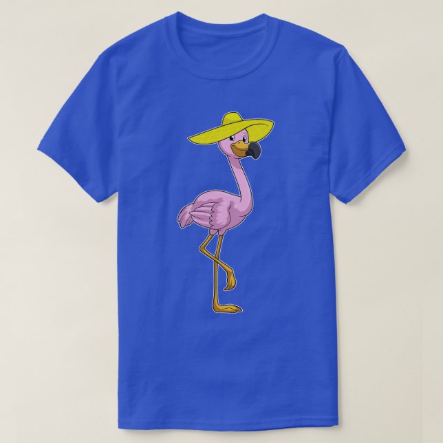Camiseta Flamingo en la playa con Gorra (Diseño del anverso)