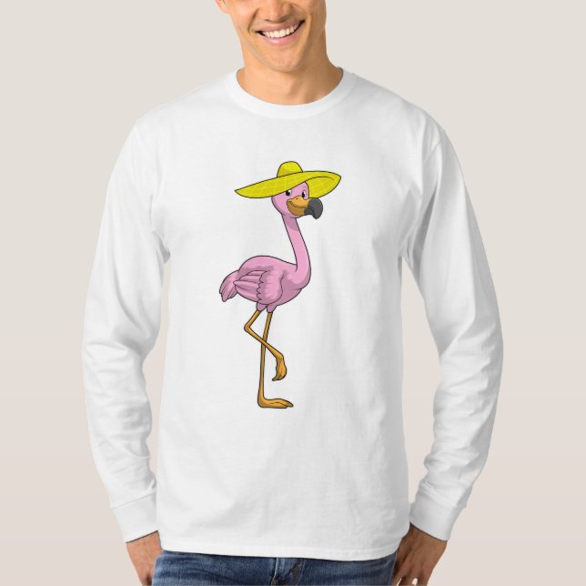 Camiseta Flamingo en la playa con Gorra (Anverso)