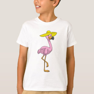 Camiseta Flamingo en la playa con Gorra