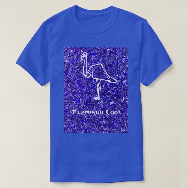 Camiseta Flamingo en Purpurina morado (Diseño del anverso)