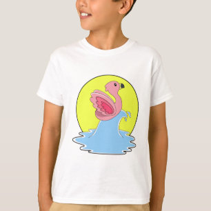 Camiseta Flamingo en Surfing on Water