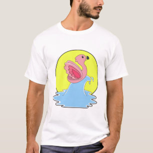 Camiseta Flamingo en Surfing on Water