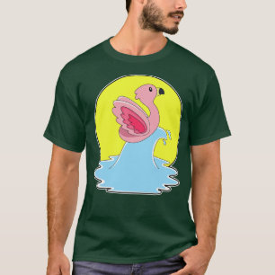 Camiseta Flamingo en Surfing on Water