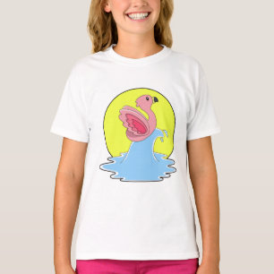 Camiseta Flamingo en Surfing on Water