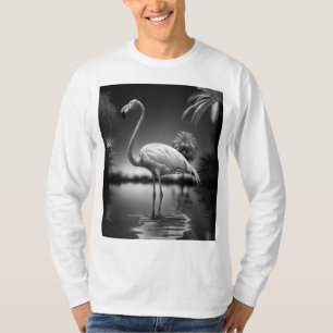 Camiseta Flamingo en un estanque