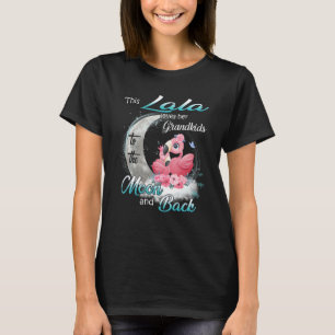 Camiseta Flamingo Esta Lala Ama A Sus Nietos A La Luna