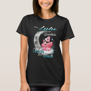 Camiseta Flamingo Esta Lulu Ama A Sus Nietos A La Luna