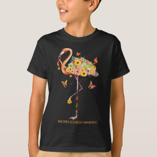 Camiseta Flamingo Faith Hope Fight Cure La Esclerosis Múlti
