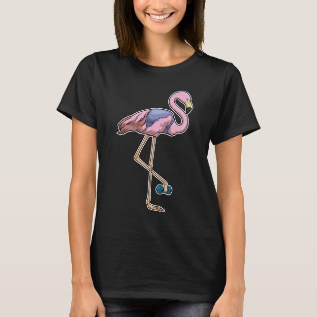 Camiseta Flamingo Fitness Dumbbell (Anverso)