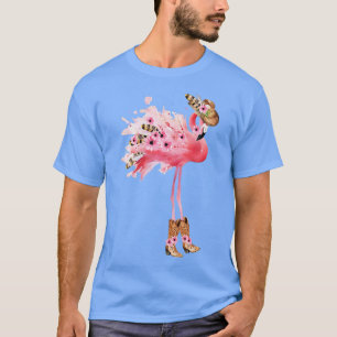 Camiseta Flamingo Flamingo Impresión VNeck