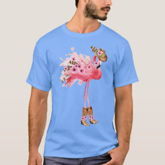 Camiseta Flamingo Flamingo Impresión VNeck