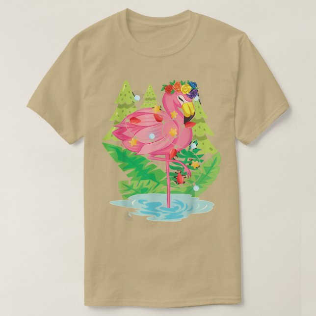 Camiseta Flamingo Flamingo, un animal de ave tropical, alum (Diseño del anverso)