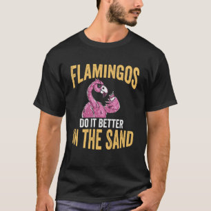 Camiseta Flamingo Flamingos de aves rosadas mejor en S