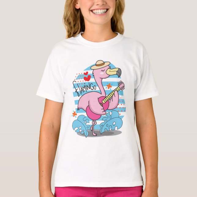 Camiseta Flamingo Funny Cute Chica (Anverso)