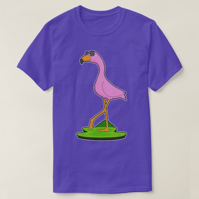Camiseta Flamingo Gafas de sol (Diseño del anverso)