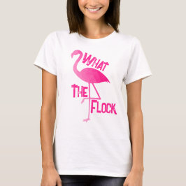 Camiseta Flamingo geométrico rosa caliente lo que el rebaño