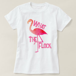 Camiseta Flamingo geométrico rosa caliente lo que retro de