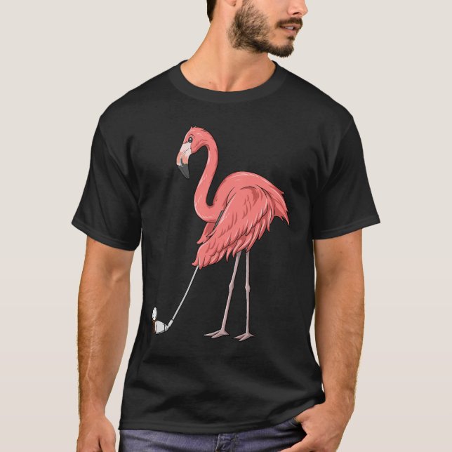 Camiseta Flamingo Golf Flamingo Jugando Golf Golfer T-Shirt (Anverso)