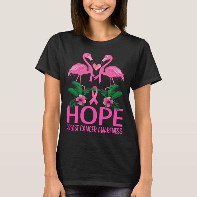 Camiseta Flamingo Gracioso Esperanza Flor Lover Cáncer De M (Anverso)