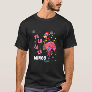 Camiseta Flamingo Gracioso Para Navidades Xmas Regalo Fa La
