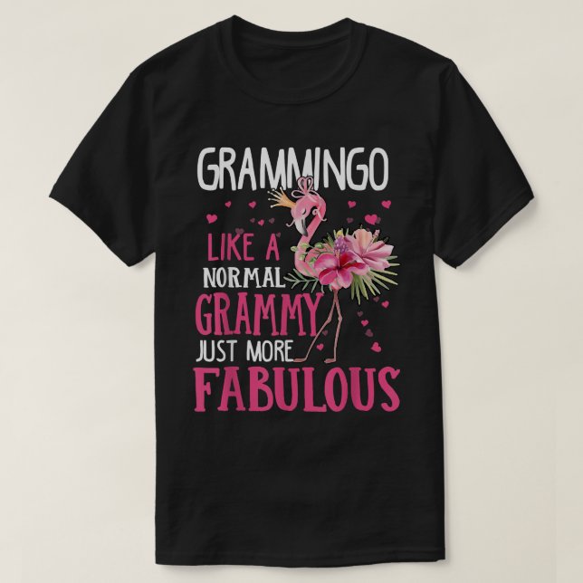 Camiseta Flamingo Grammingo como Grammy Funny Gran (Diseño del anverso)