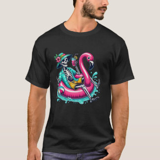 Camiseta Flamingo Halloween Foky Wading Bird Scary Trick