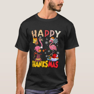 Camiseta Flamingo Happy Navidades de Acción de Gracias Mas