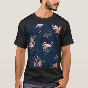 Camiseta Flamingo hawaiano: Obra de arte tropical vintage