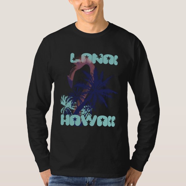 Camiseta Flamingo Hawaii Lanai Palm trees Vacation Ocean (Anverso)