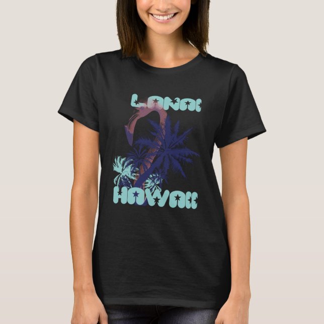 Camiseta Flamingo Hawaii Lanai Palm trees Vacation Ocean (Anverso)